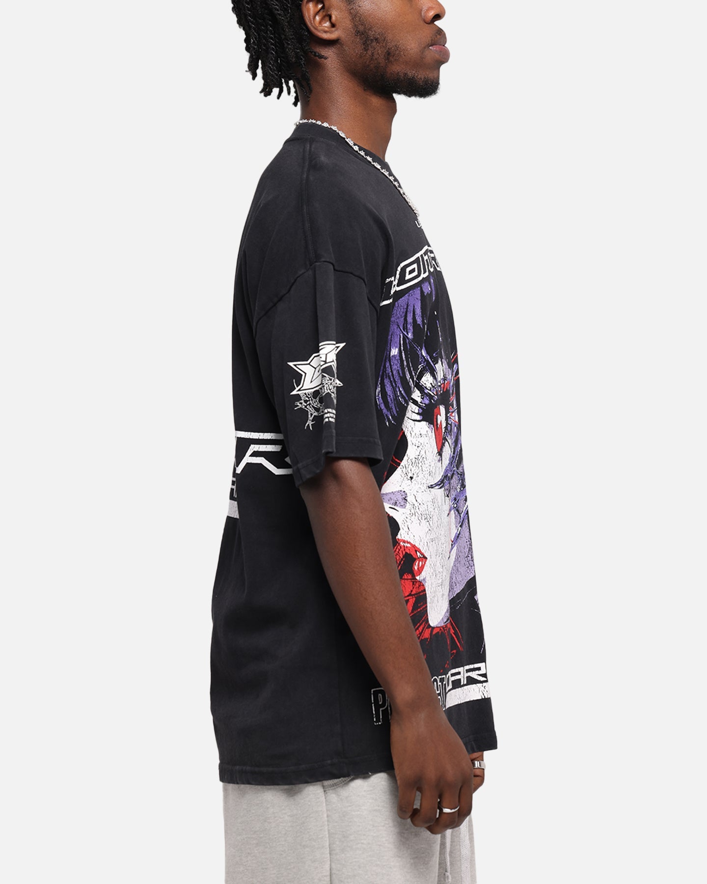 Loiter Cybernetics Vintage T-Shirt Black Acidwash