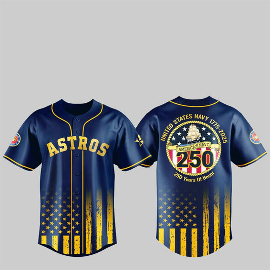 Astros US NAVY 250th Birthday Celebration Jersey - Grishko.com