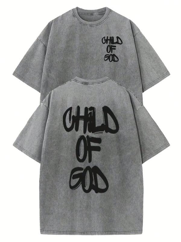 1 Piece, 230G Double-Sided Washed, Oversized Shoulder1 Piece, Washed Printed T-Shirt 230g, High-Quality Batik Cotton...