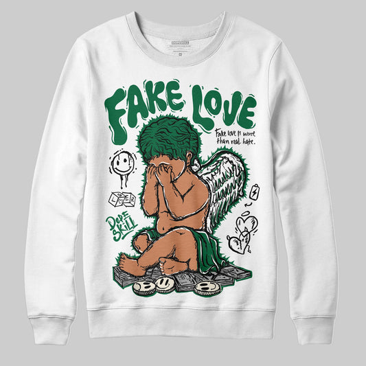 Pine Green 13s DopeSkill Sweatshirt False Love Graphic