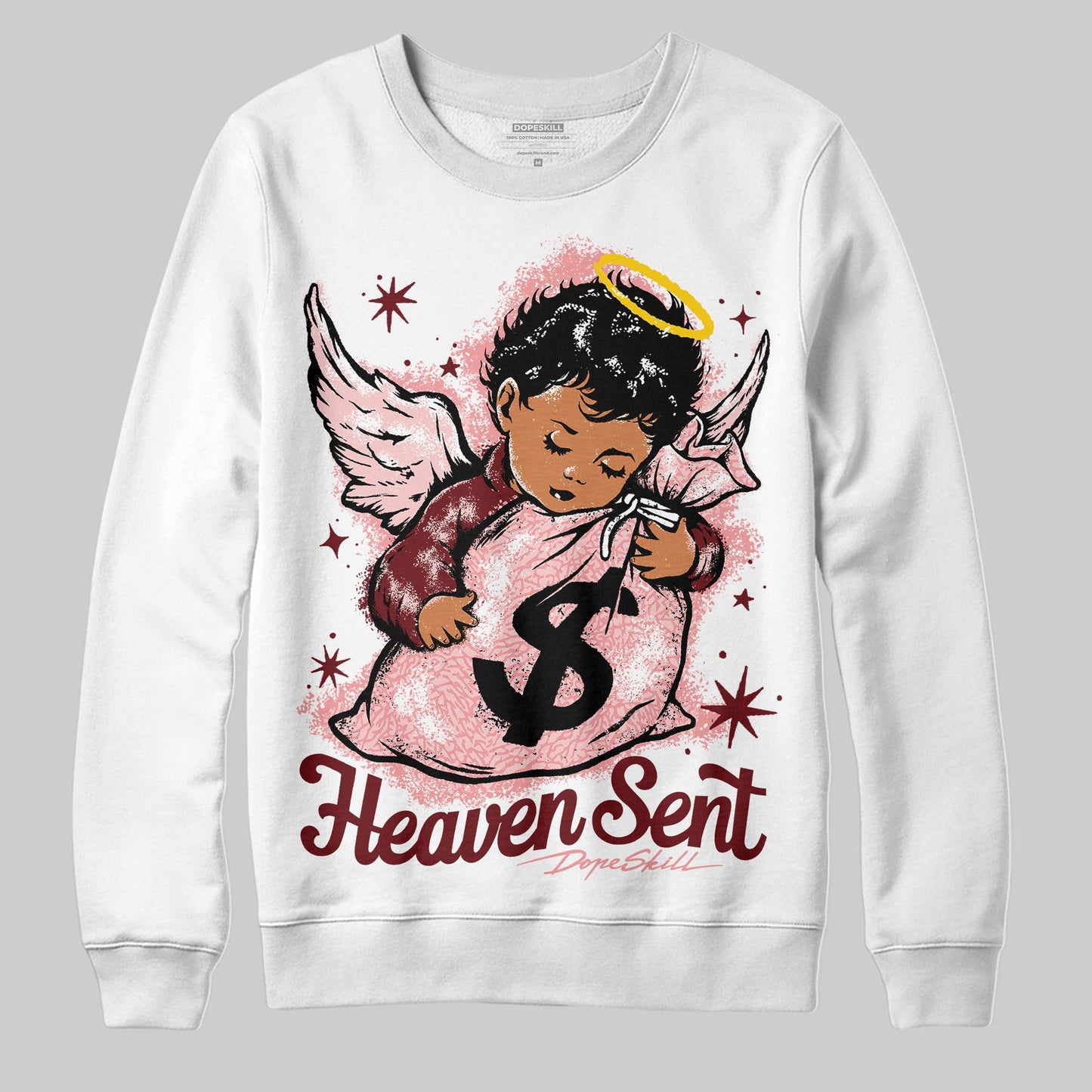 VALENTINE'S Day 3s DopeSkill Sweatshirt Heaven Sent Graphic