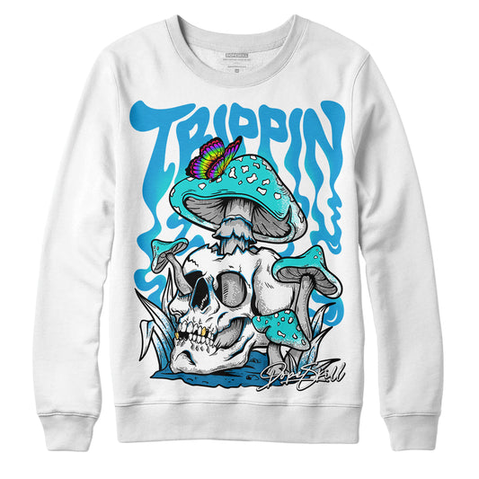 Military Blue 4s DopeSkill Sweatshirt Trippin Graphic
