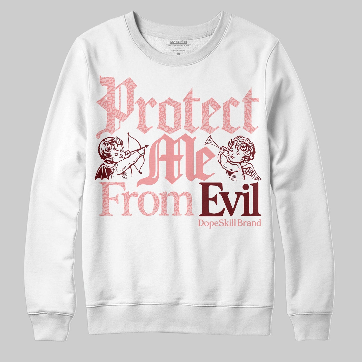 VALENTINE'S Day 3s DopeSkill Sweatshirt Protect Me From Evil Graphic