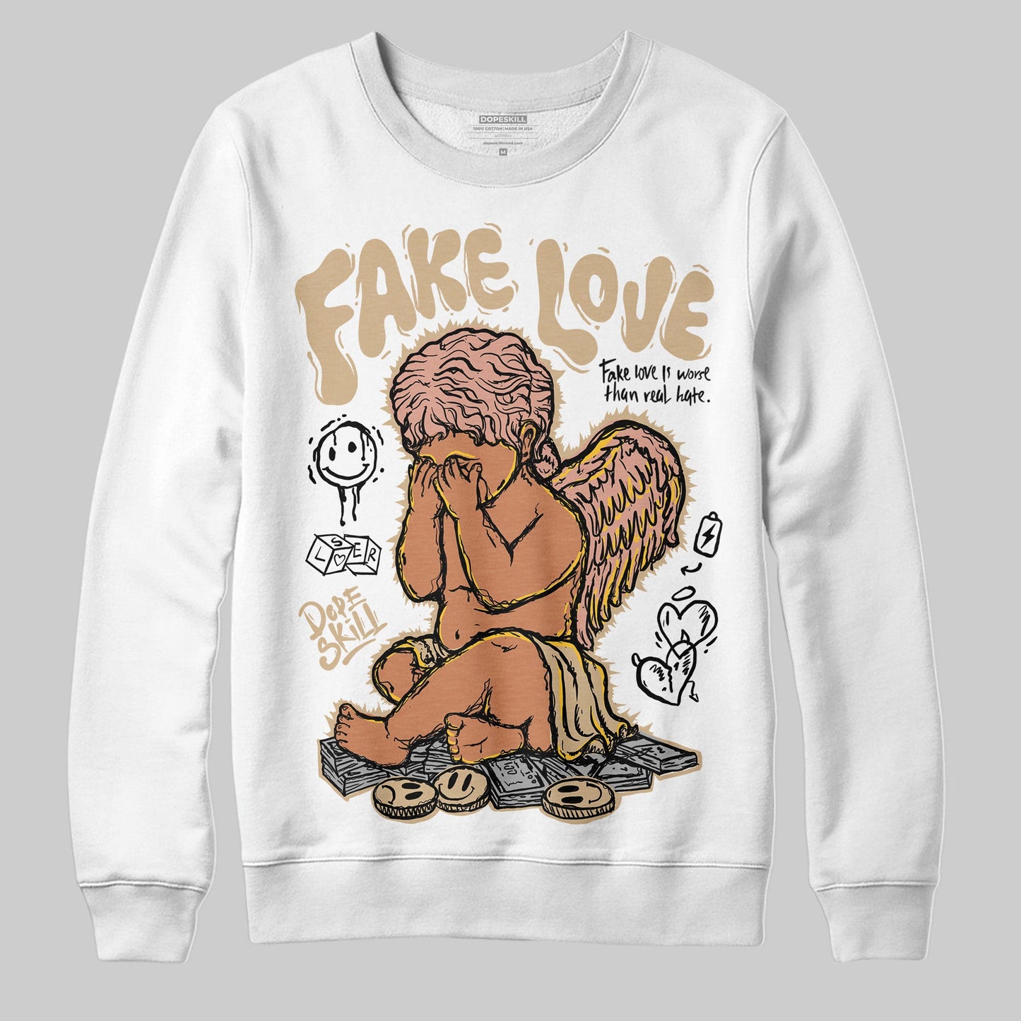 TAN Collection DopeSkill Sweatshirt False Love Graphic