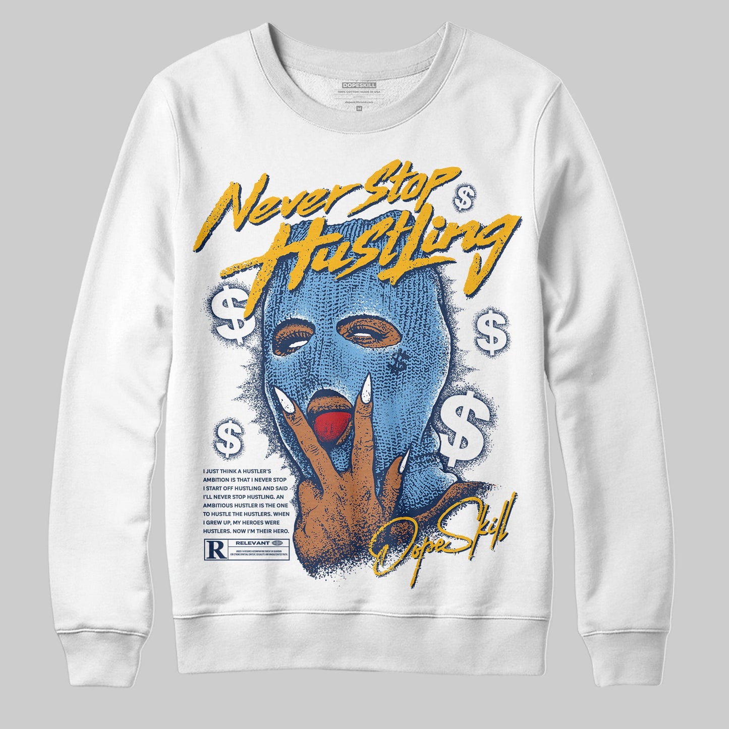 Retro Dunk From Above 4s DopeSkill Sweatshirt Never Stop Hustling Graphic