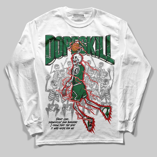 Pine Green 13s DopeSkill Long Sleeve T-Shirt Thunder Dunk Graphic