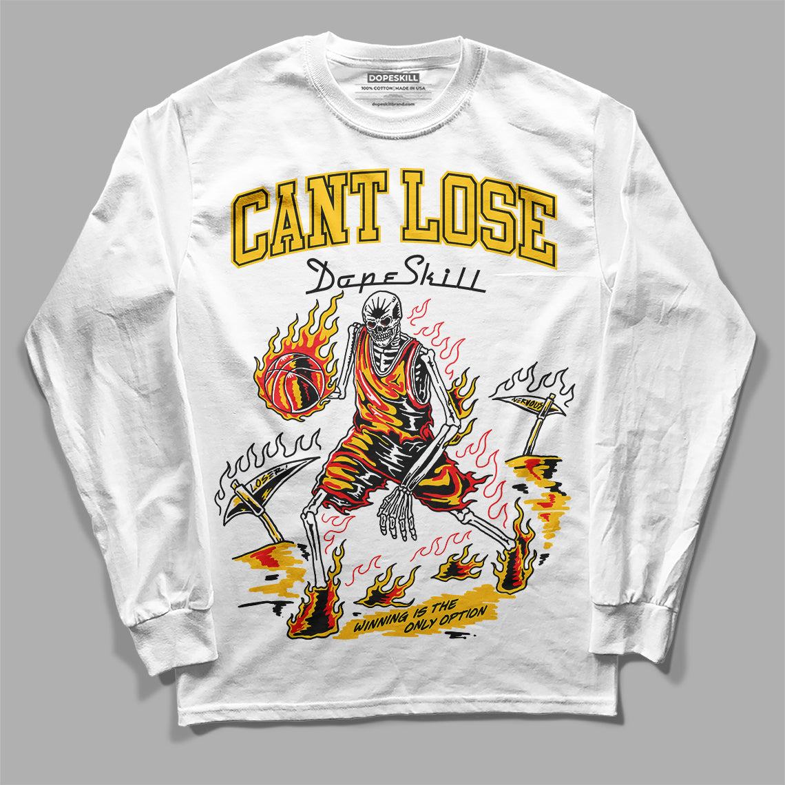 Yellow Collection DopeSkill Long Sleeve T-Shirt Cant Lose Graphic