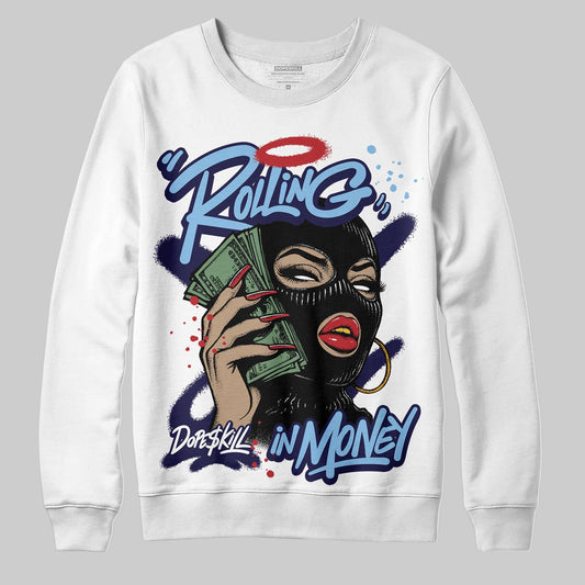 Royal Blue Collection DopeSkill Sweatshirt Rolling in Money Graphic