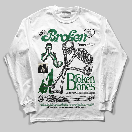 Pine Green 13s DopeSkill Long Sleeve T-Shirt Broken Bones Graphic