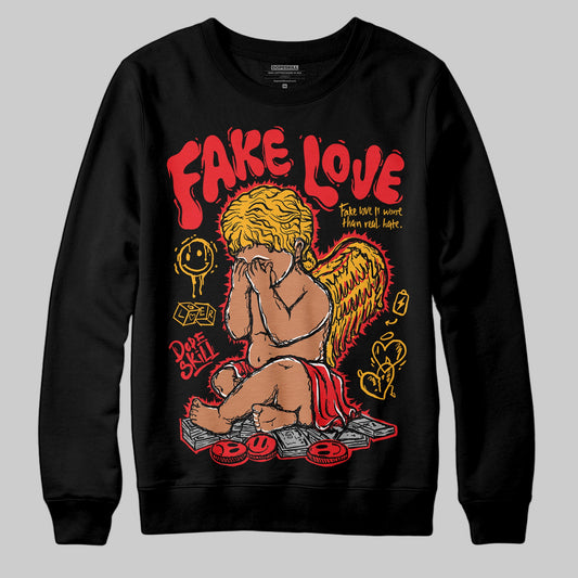 Red Collection DopeSkill Sweatshirt False Love Graphic