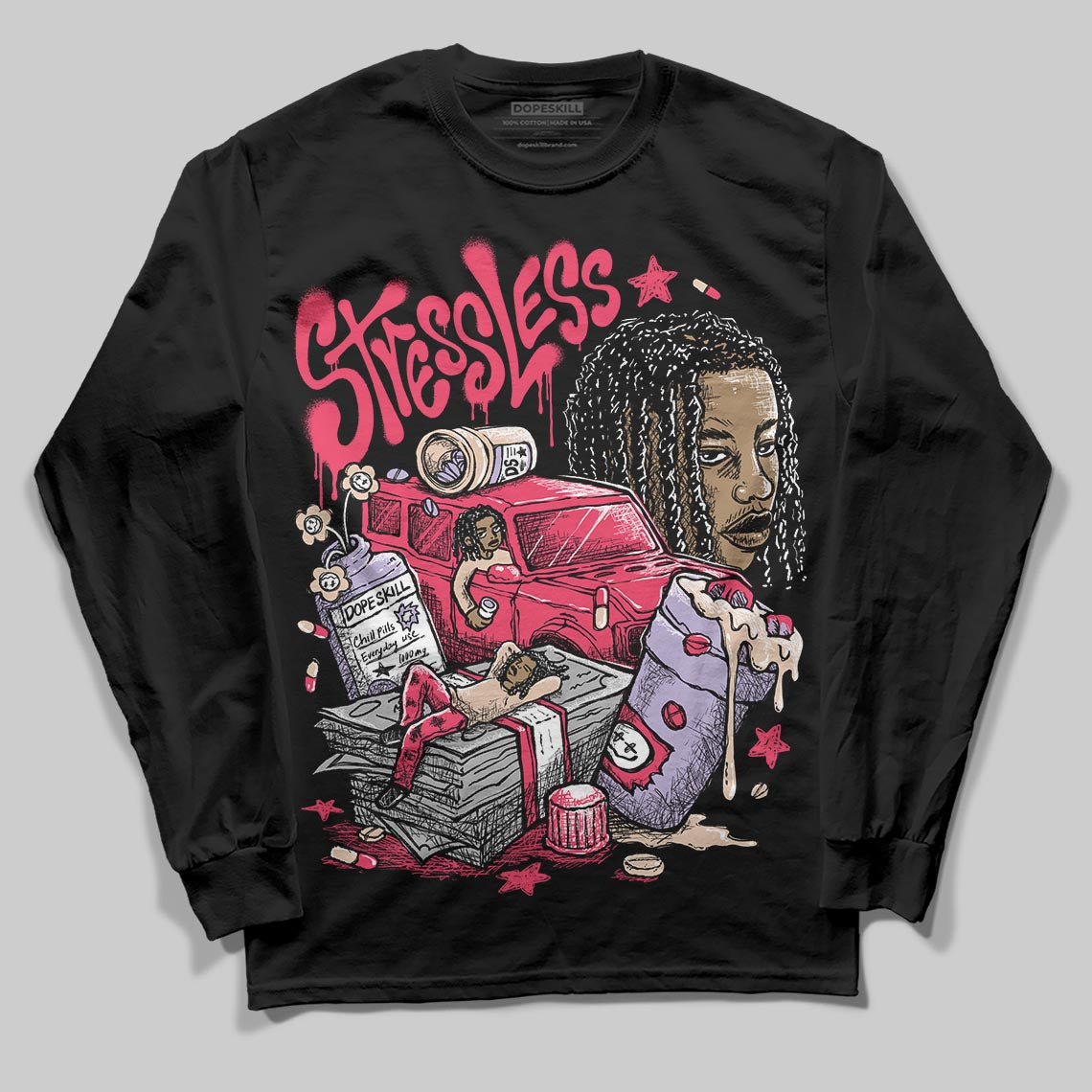 Peanut Butter Jelly 5s DopeSkill Long Sleeve T-Shirt Stressless Graphic