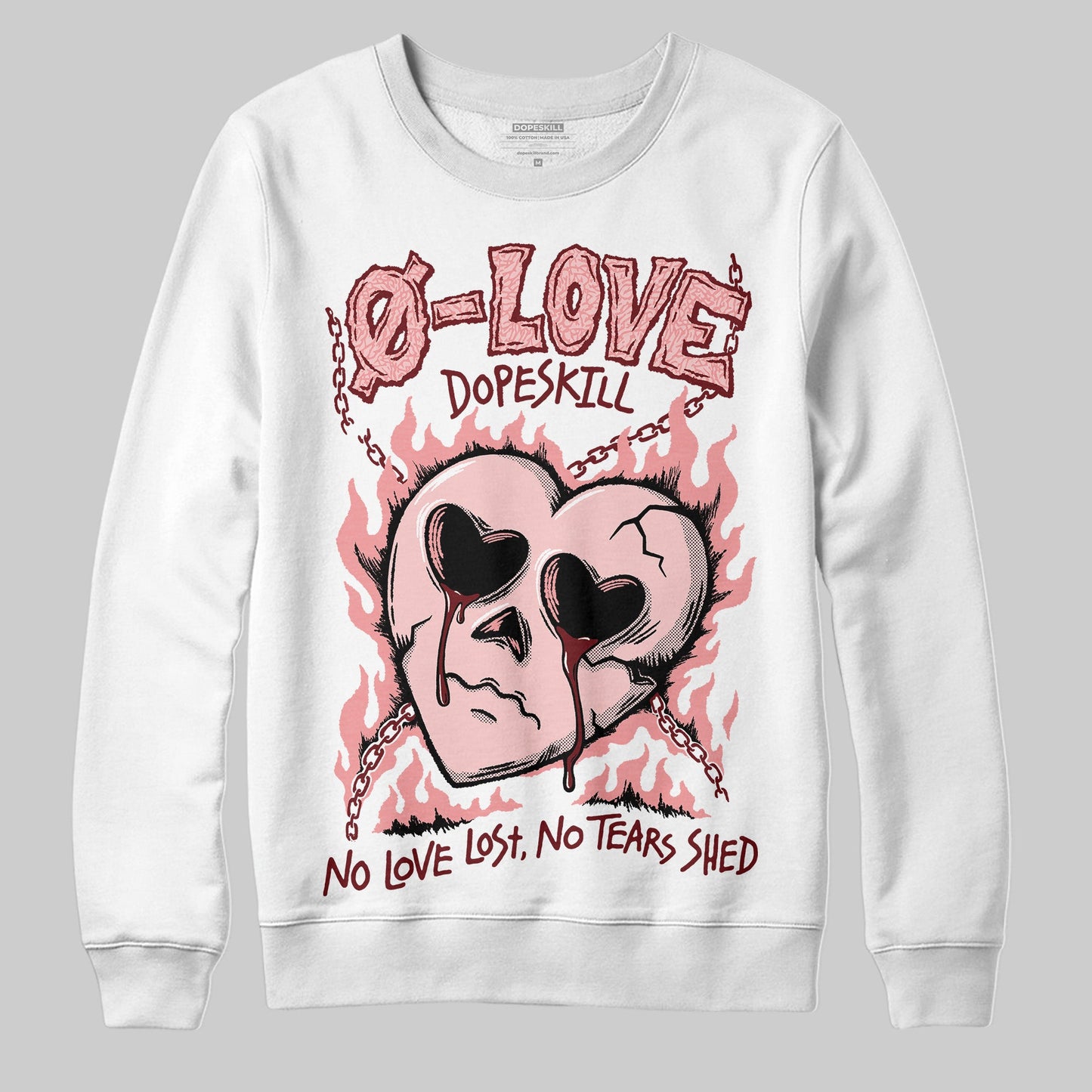VALENTINE'S Day 3s DopeSkill Sweatshirt Crying Heart Graphic