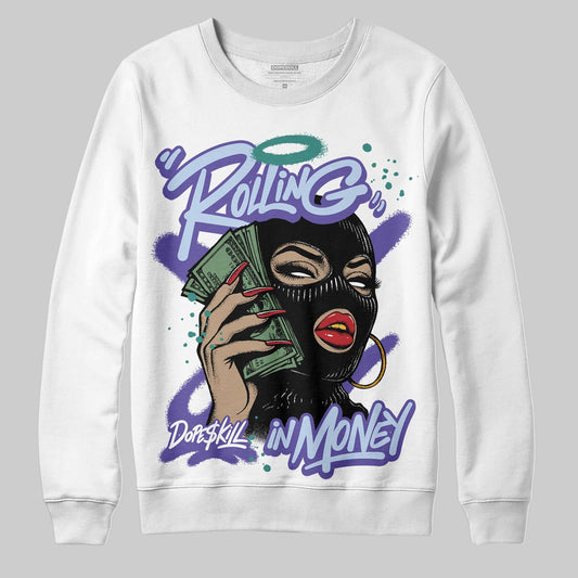 Grape 5s DopeSkill Sweatshirt Rolling in Money Graphic