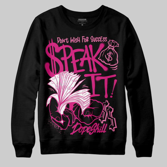 Rick RO Pink Leather Sneakers DopeSkill Sweatshirt Speak It Graphic