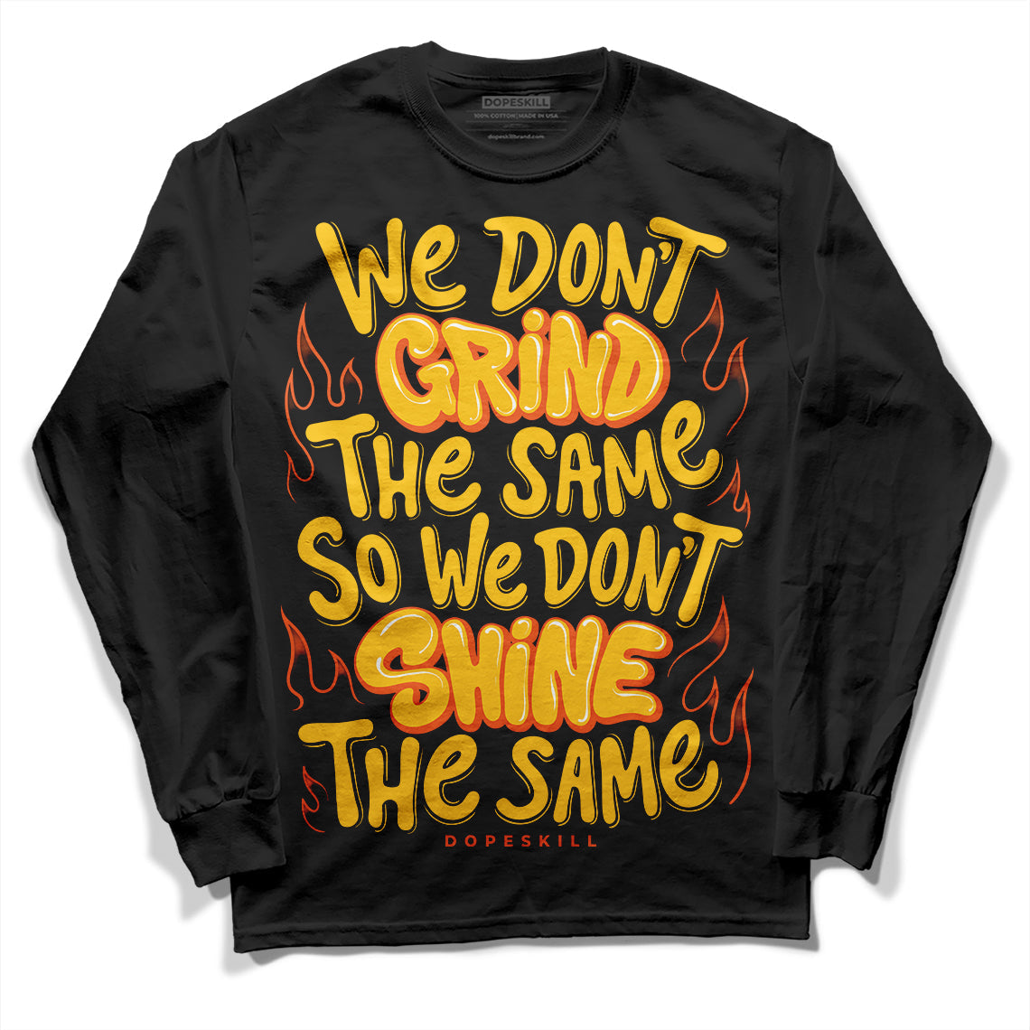Yellow Collection DopeSkill Long Sleeve T-Shirt Grind Shine Graphic