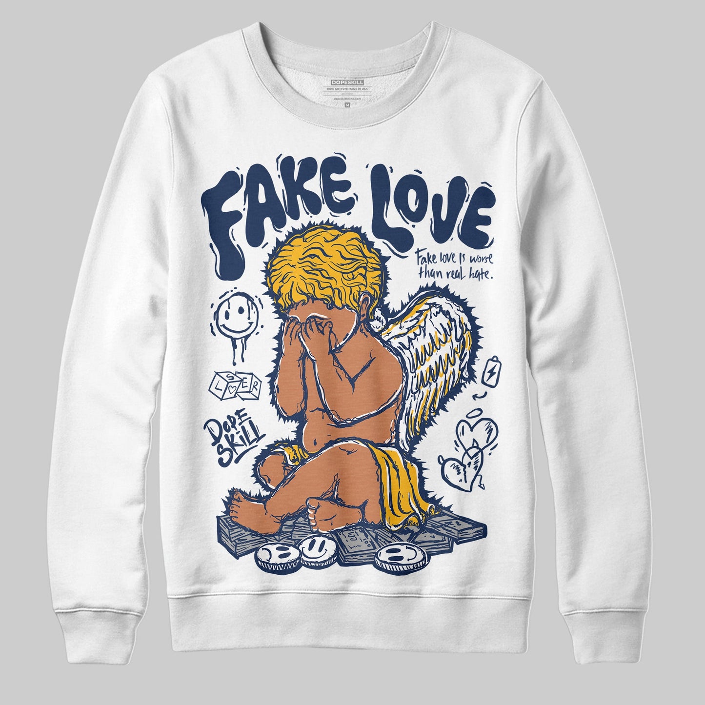Retro Dunk From Above 4s DopeSkill Sweatshirt False Love Graphic