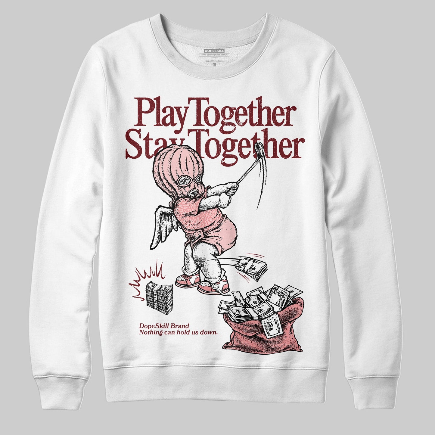 VALENTINE'S Day 3s DopeSkill Sweatshirt Play together, Stay together Graphic