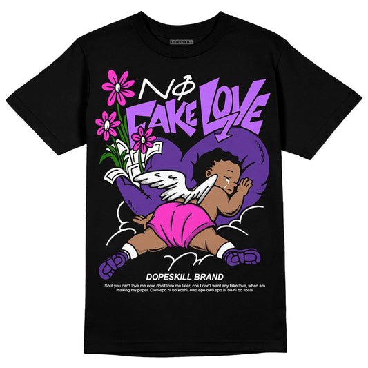 PURPLE Collection DopeSkill T-Shirt No Fake Love Graphic