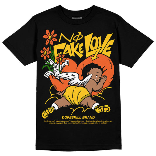Yellow Collection DopeSkill T-Shirt No Fake Love Graphic