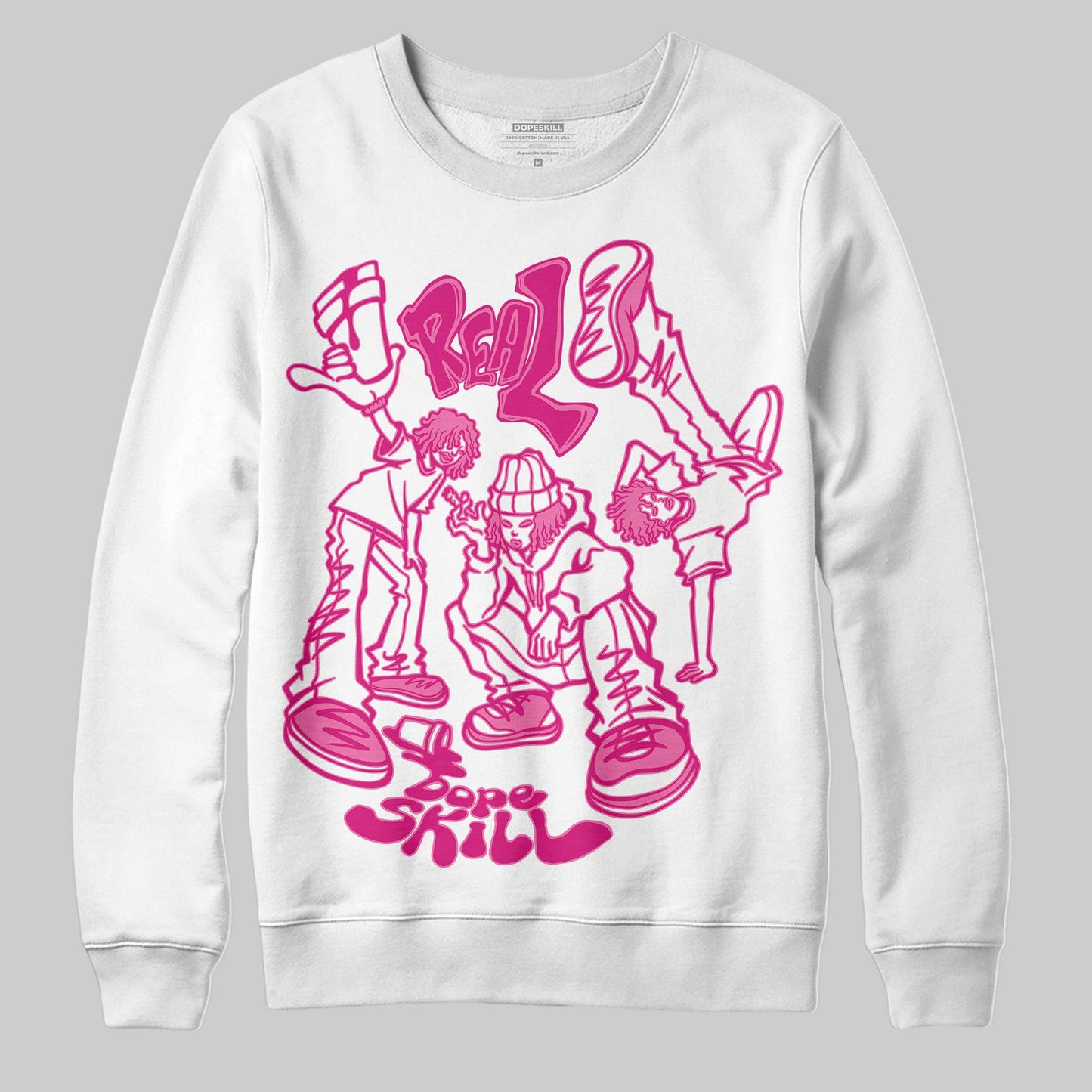 Rick RO Pink Leather Sneakers DopeSkill Sweatshirt Real Y2K Players Graphic