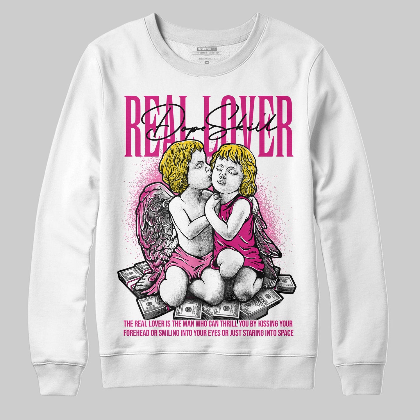 Rick RO Pink Leather Sneakers DopeSkill Sweatshirt Real Lover Graphic
