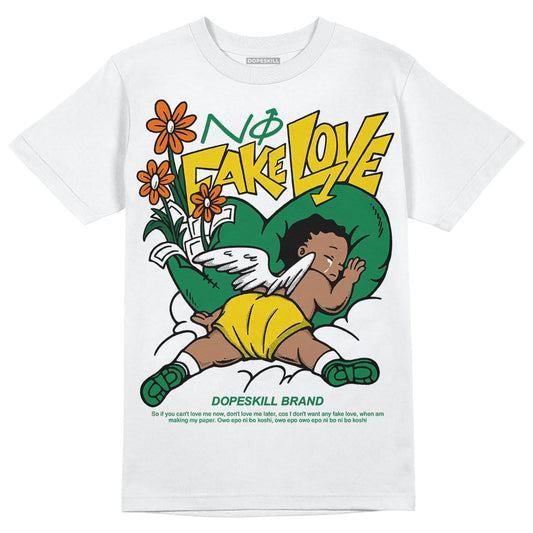 Green Collection DopeSkill T-Shirt No Fake Love Graphic