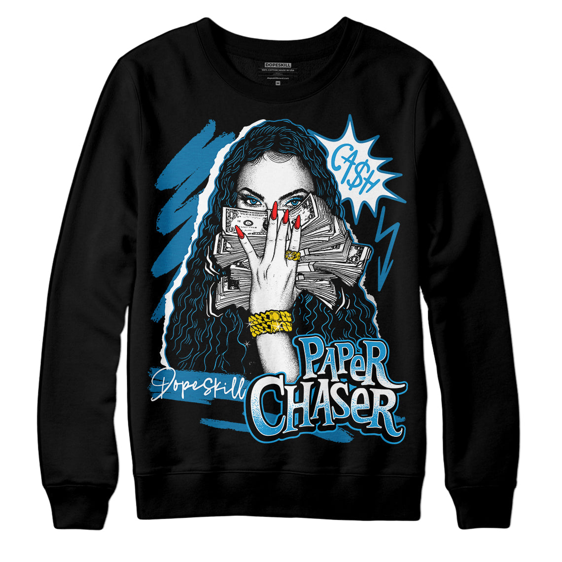 Military Blue 4s DopeSkill Sweatshirt NPC Graphic
