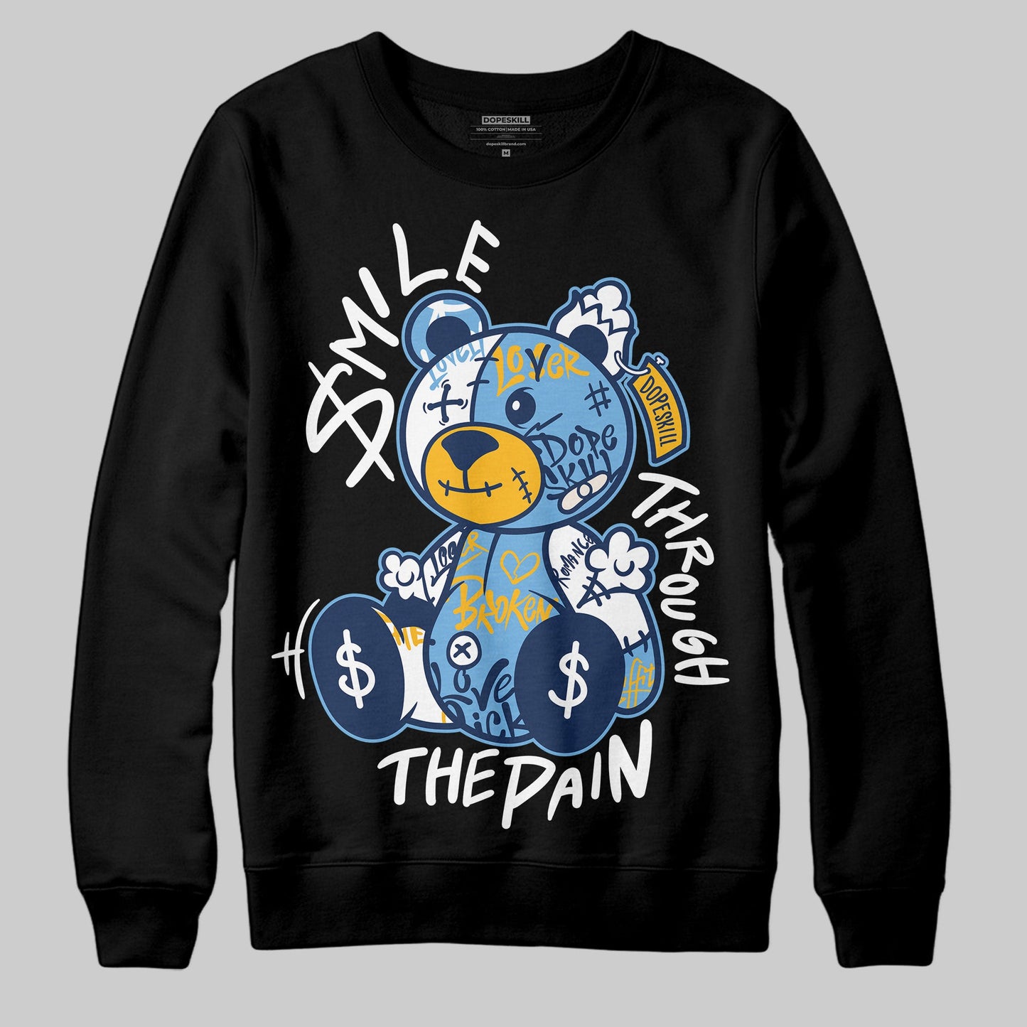 Retro Dunk From Above 4s DopeSkill Sweatshirt Smile Through The Pain Graphic