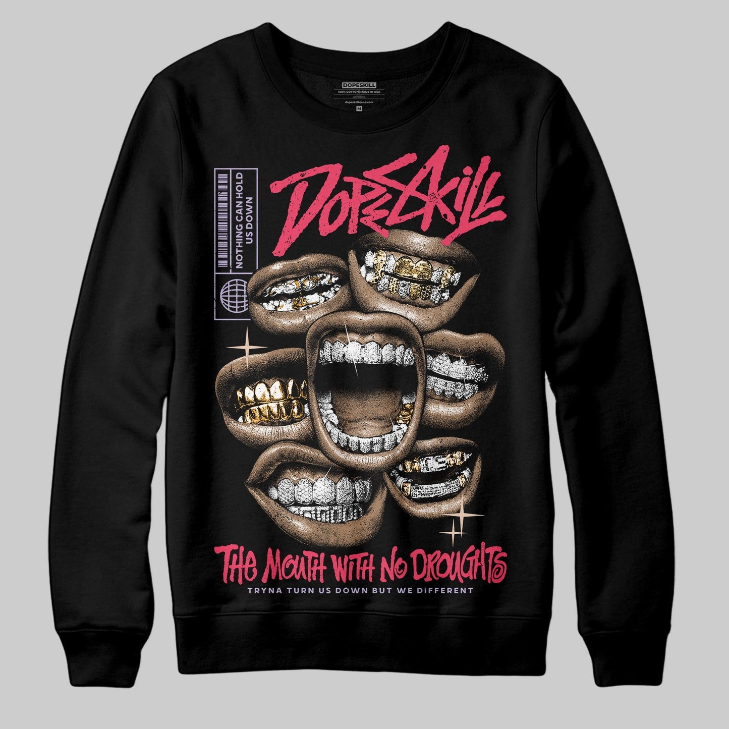 Peanut Butter Jelly 5s DopeSkill Sweatshirt The Mouth With No Droughts Graphic