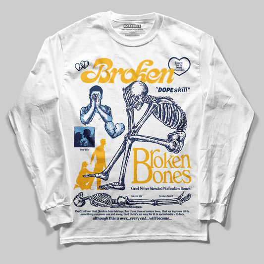 Retro Dunk From Above 4s DopeSkill Long Sleeve T-Shirt Broken Bones Graphic