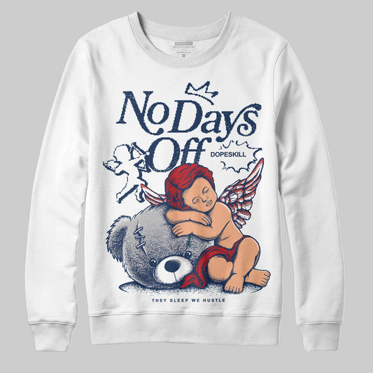 Summit White Navy 4s DopeSkill Sweatshirt New No Days Off Graphic