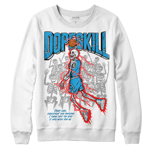 Military Blue 4s DopeSkill Sweatshirt Thunder Dunk Graphic