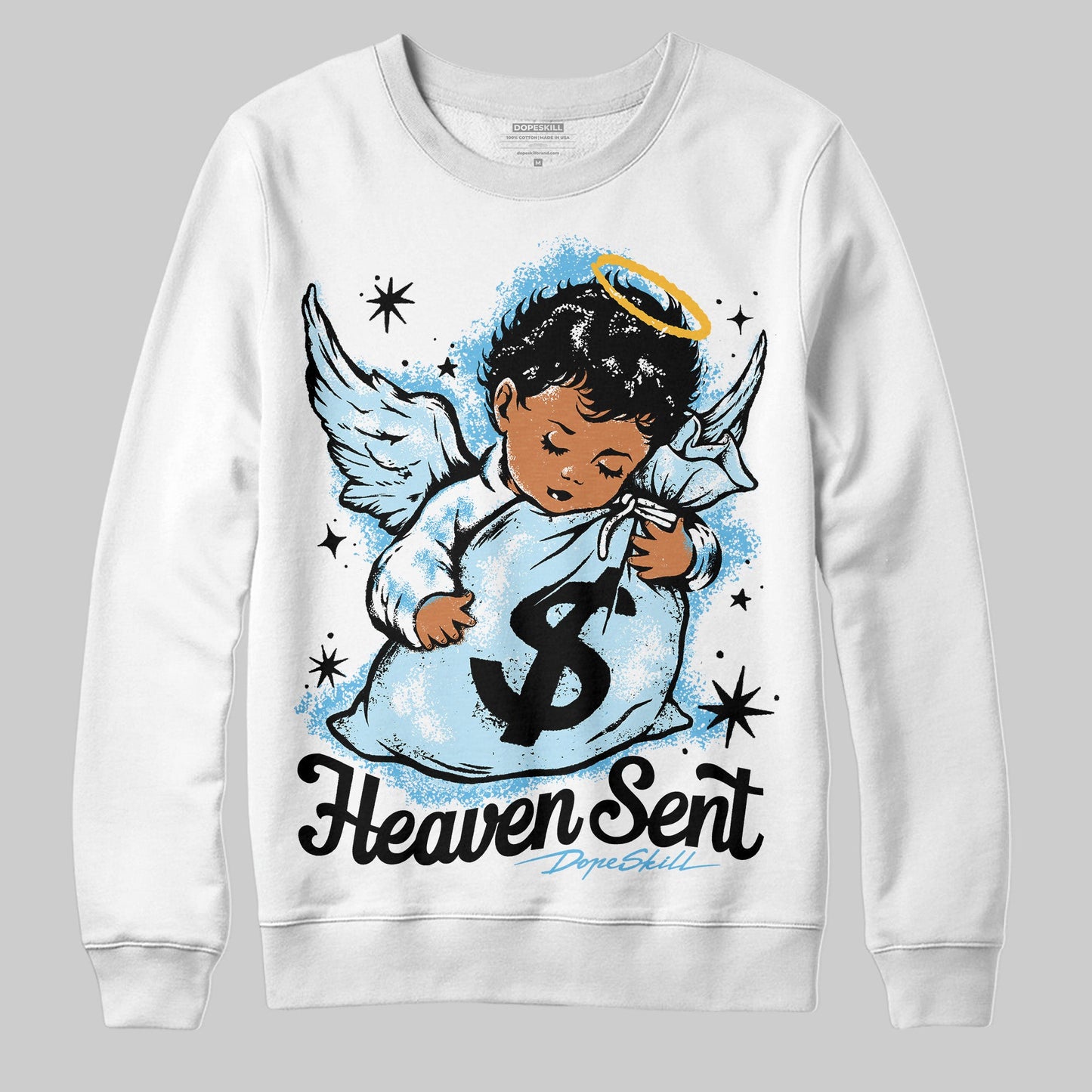 Legend Blue 11s DopeSkill Sweatshirt Heaven Sent Graphic