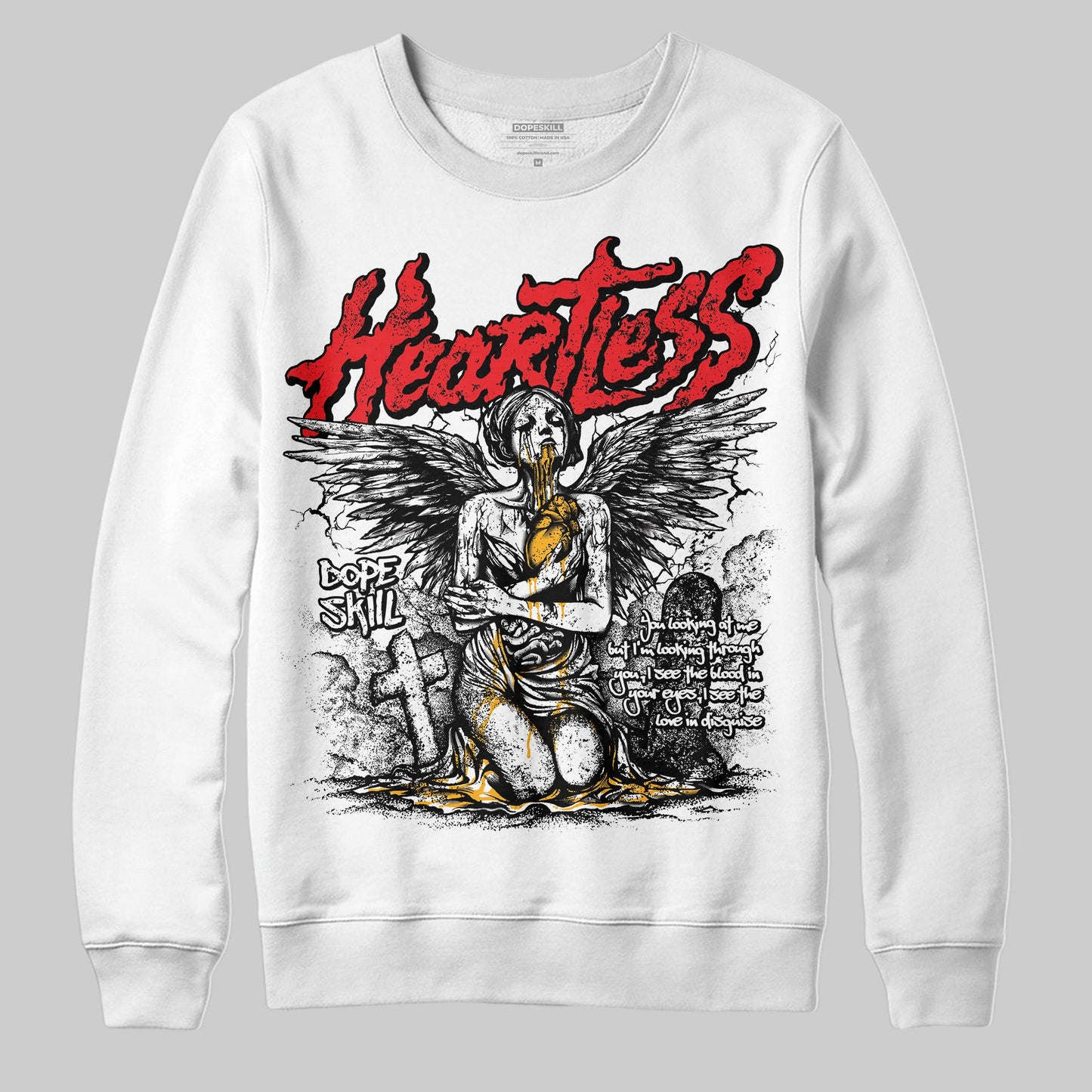 Red Collection DopeSkill Sweatshirt Heartless Graphic