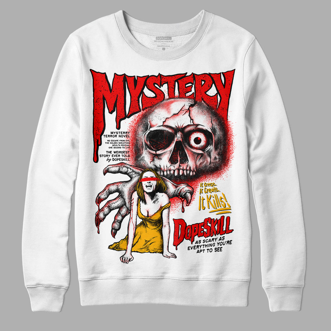 Red Collection DopeSkill Sweatshirt Mystery Ghostly Grasp Graphic