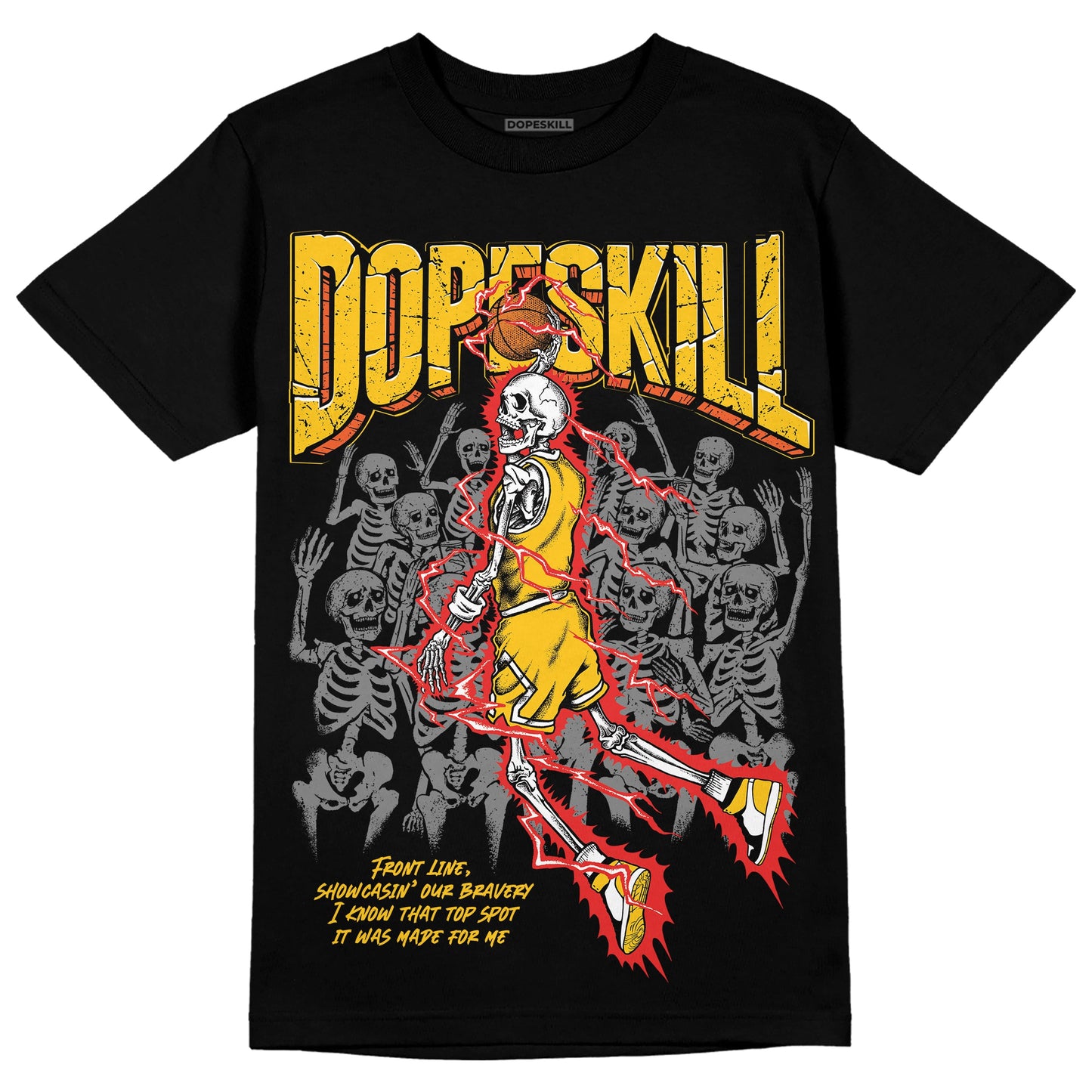 Yellow Collection DopeSkill T-Shirt Thunder Dunk Graphic