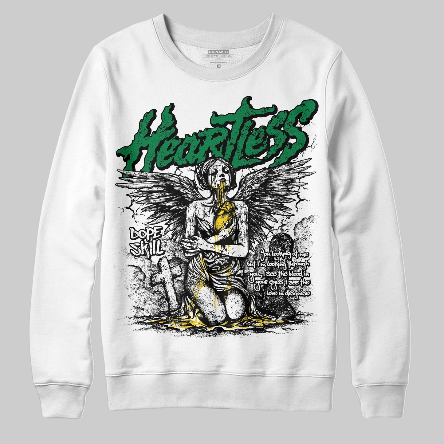 Green Collection DopeSkill Sweatshirt Heartless Graphic