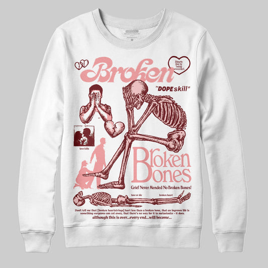 VALENTINE'S Day 3s DopeSkill Sweatshirt Broken Bones Graphic