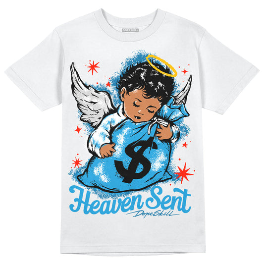 Military Blue 4s DopeSkill T-Shirt Heaven Sent Graphic