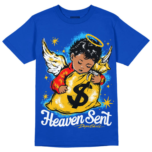 Royal Blue Collection DopeSkill Royal Blue T-shirt Heaven Sent Graphic