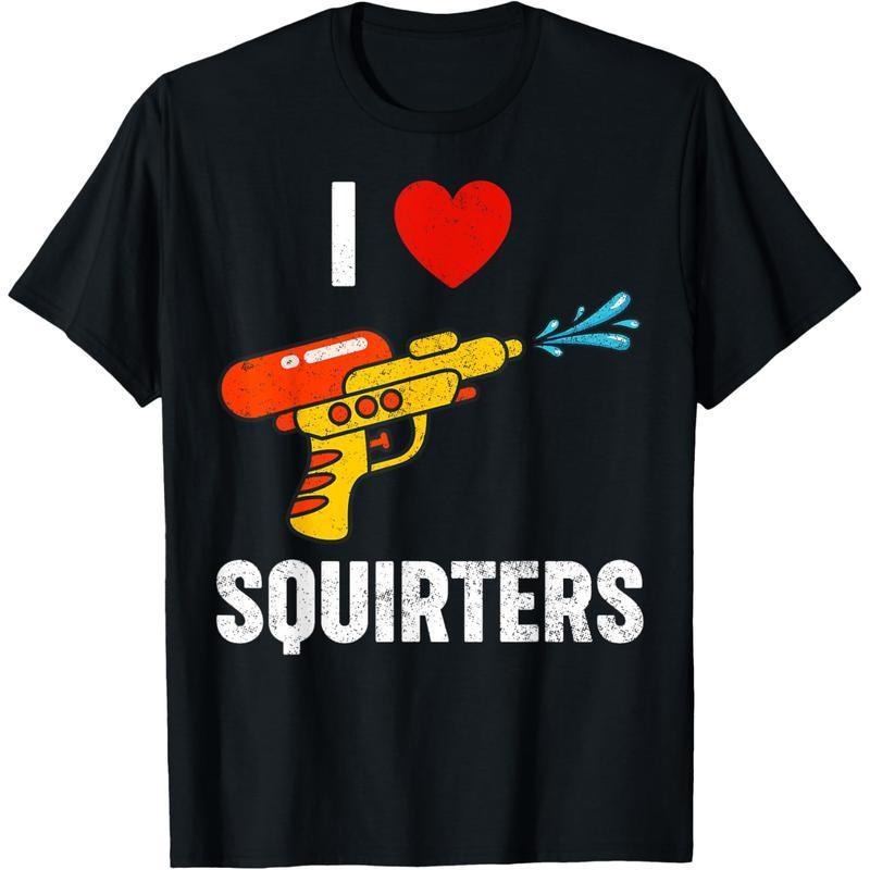 [100% Cotton] [Men's graphic tees] I Love Squirters Funny I Heart Squirters T-Shirt  Golf Gift T-Shirt For Men and Women...
