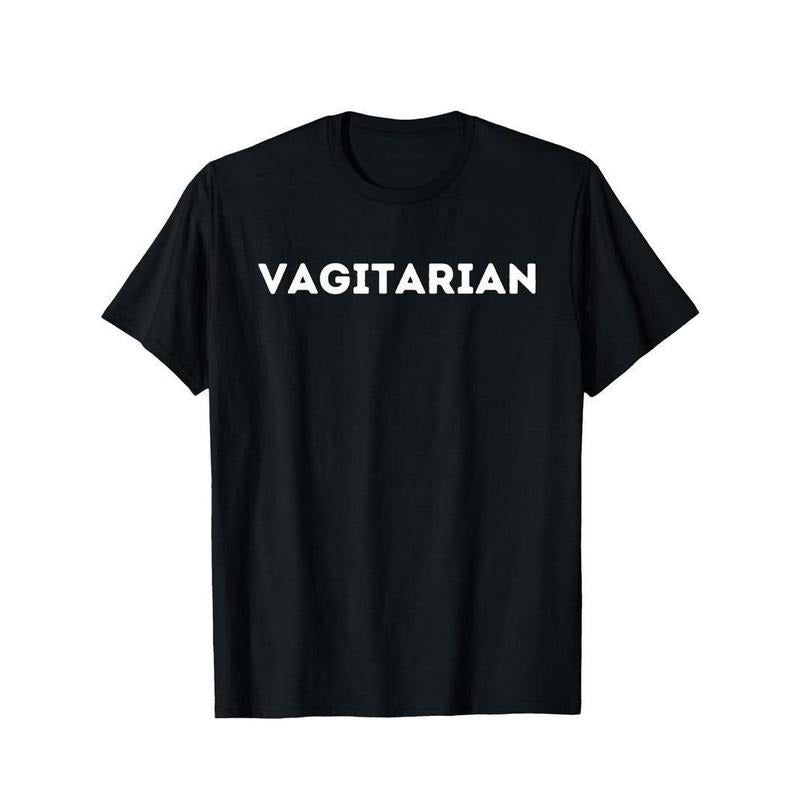 [100% Cotton] [Pun-Filled Cotton T-Shirt] Soft 100% Cotton "Vagitarian" Pun-Filled Men's T-Shirt