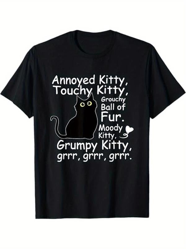 [100% Cotton] 100% Cotton Funny Annoyed Kitty Touchy Kitty Grouchy Ball Of Fur T-Shirt Hoodie, Sweatshirt | HypeCrazeTee.com