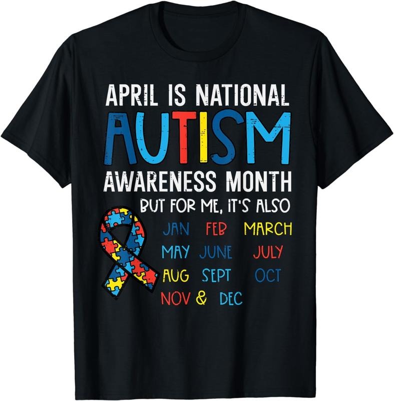 [100% Cotton] April National Autism Awareness Month Ribbon Men Women Kids T-Shirt Hoodie, Sweatshirt | HypeCrazeTee.com