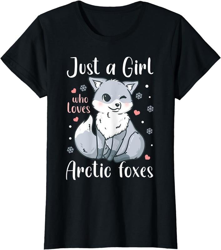 [100% Cotton] Arctic Fox Just a Girl Who Loves Arctic Foxes T-Shirt Hoodie, Sweatshirt | HypeCrazeTee.com