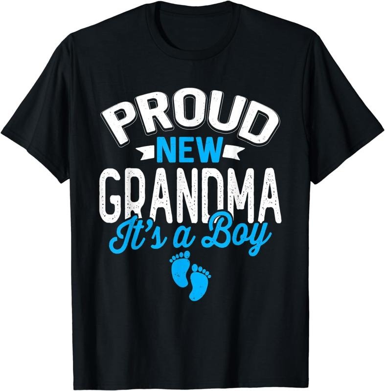 [100% Cotton] Awesome Cool Proud New Grandma 'S Boy Gender Reveal T-Shirts, Hoodie, Sweatshirt