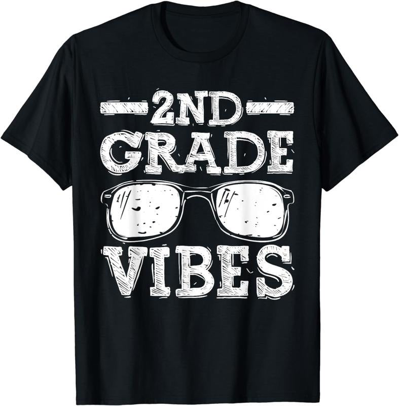 [100% Cotton] Back To School 2nd Grade Vibes Shirt, First Day Teacher kids T-Shirt Hoodie, Sweatshirt | HypeCrazeTee.com