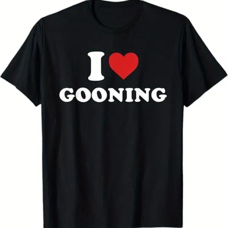 [100% Cotton] Bold I Heart Gooning Statement T-Shirt For Trendy Streetwear Lovers . Golf Gift T-Shirt For Men and Women...