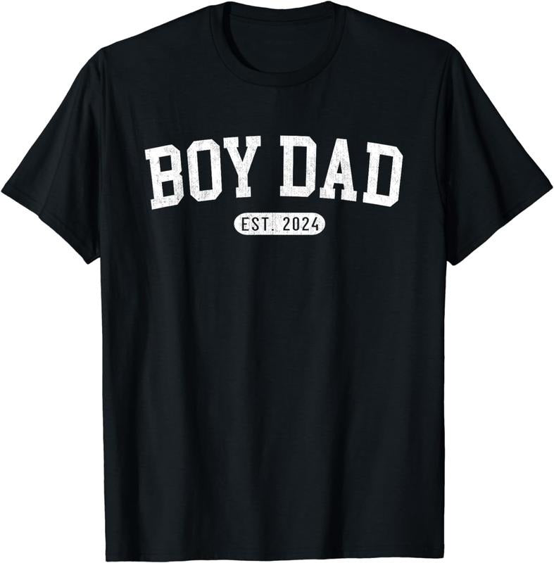 [100% Cotton] Boy Dad Est 2024 Boy Dad To Be Gifts New Boy Dad T-Shirt Hoodie, Sweatshirt | HypeCrazeTee.com