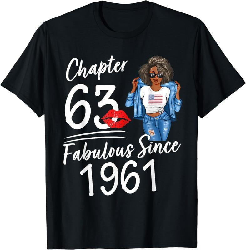 [100% Cotton] Chapter 63 Fabulous Since 1961 63rd Birthday Shirt for Women T-Shirt Hoodie, Sweatshirt | HypeCrazeTee.com